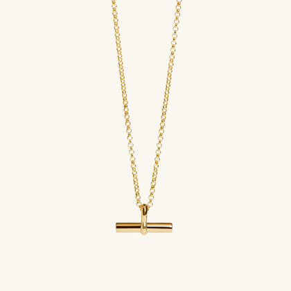 T-Bar Necklace Gold